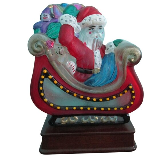 Old World Christmas Other - Old World Christmas Santa In Sleigh Light 10th Anniversary Edition Hand Painted
